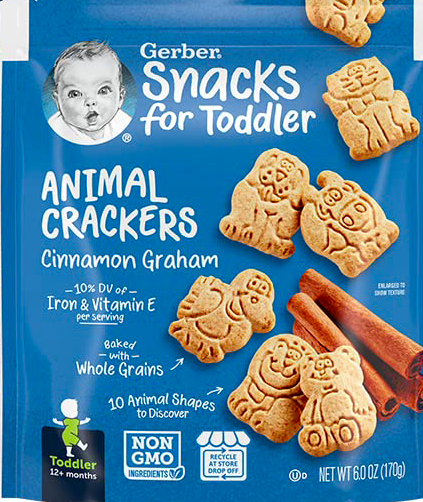 Gerber Snacks for Toddler contain many health claims on the packaging