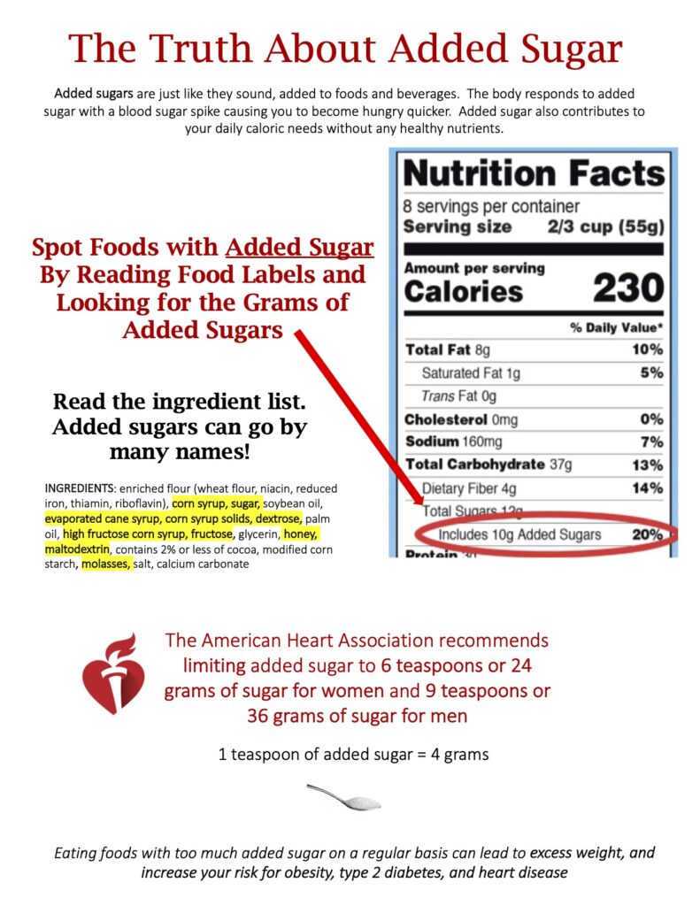 Learn how to spot added sugar on a food label. If you look at the food label for Earth's Best Peanut Butter Puffs, you will find no added sugar.